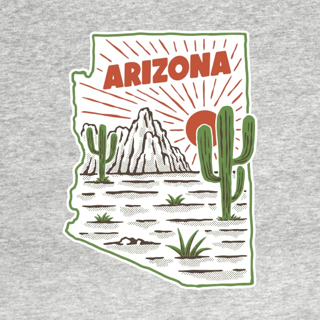 Arizona map by AlexStudio